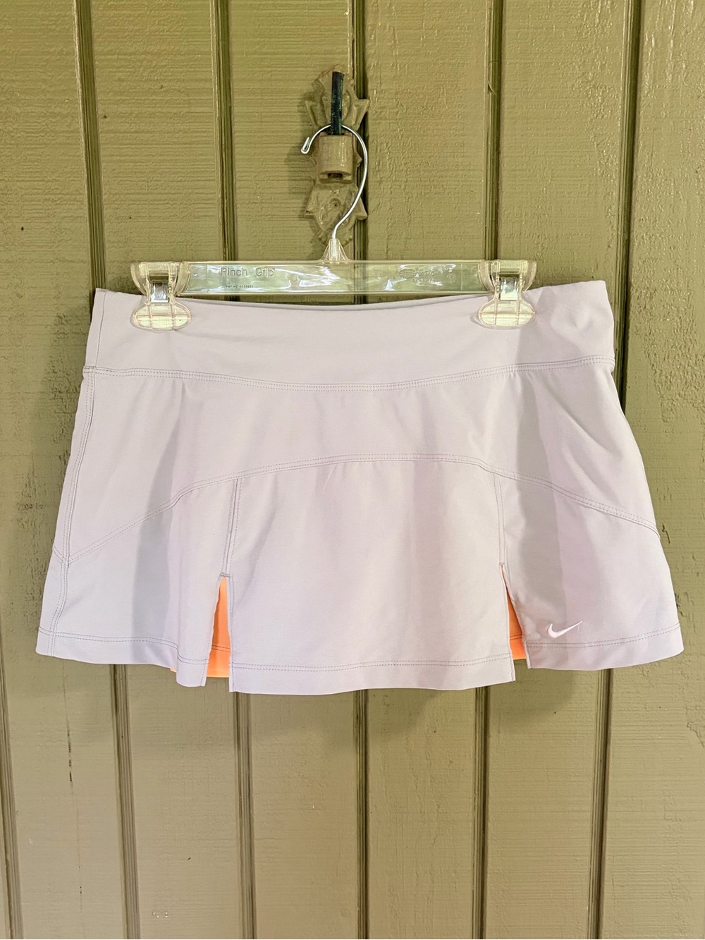 Nike Dri-FIT Pleated Maria Tennis Skort Lavender Gray Orange Women's Medium